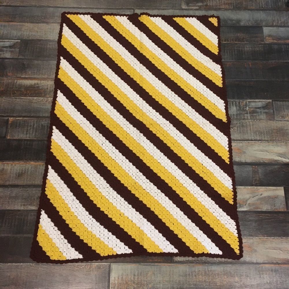 Vintage Hand Crocheted Afghan